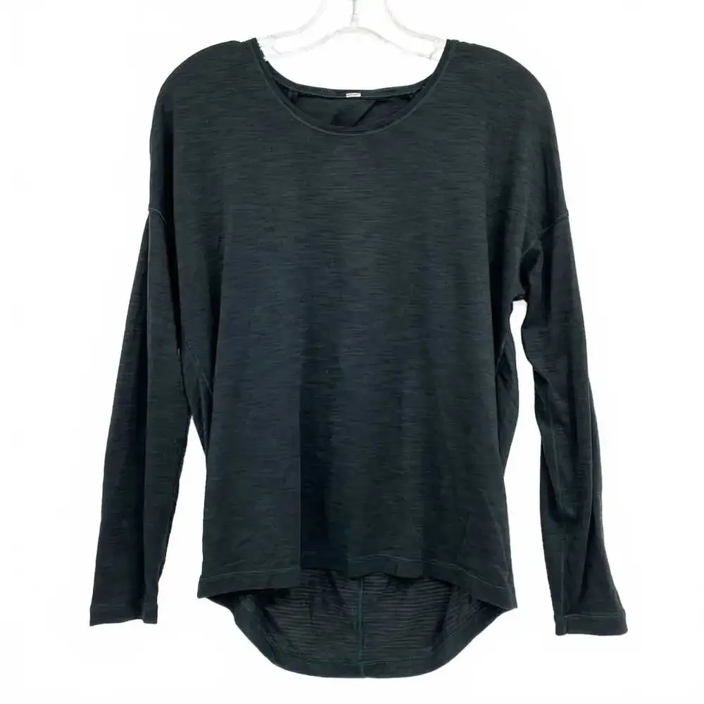 Lululemon Dark Green Open Back Long Sleeve Top | Women’s OS Regular